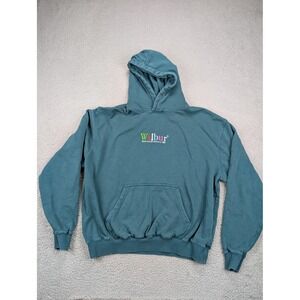 Vintage Wilbur Soot Hoodie Sweatshirt Mens XL Teal Pullover OS 1.2 Graphic 90s